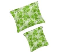 Illustrazione di Happy Saint Patrick's Day Pocket Cosmetic Bag, Impermeabile Squeeze Makeup Bag, Mini borsa portatile da viaggio senza cerniera auto-chiusura per cosmetici, cuffie, gioielli,