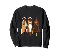 Illustrazione di Moda Rodeo Occidentale Cowgirl Nera Felpa
