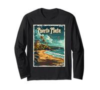 Illustrazione di Puerto Plata Tropical Beach Vibes Maglia a Manica