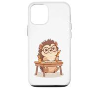 Illustrazione di riccio che scrive al tavolo Custodia per iPhone 12/12 Pro