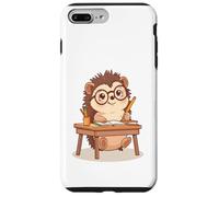 Illustrazione di riccio che scrive al tavolo Custodia per iPhone 7 Plus/8 Plus