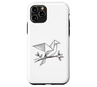 Illustrazione di scarabocchio dell'uccello della gru di origami - Paper Art & Hope Custodia per iPhone 11 Pro
