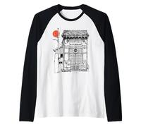 Illustrazione di Shotokan Karate Dojo Tokyo Giappone Maglia con Maniche Raglan