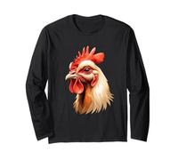 Illustrazione di Testa Gallo stilizzata Maglia a Manica