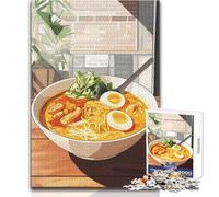 Illustrazione di una ciotola di ramen, puzzle per adulti da 1000 pezzi, gioco educativo con sfida, opzione regalo speciale e sentita, dimensioni 38x52cm