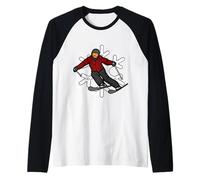 Illustrazione dinamica di Sport di Olympia di Inverno del Cavaliere di Azione Maglia con Maniche Raglan