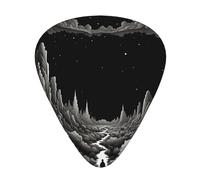 Illustrazione Dream Core Plettri per chitarra di dimensioni sottili, medie e spesse, set da 12 pezzi, adatti per chitarra elettrica e vari strumenti