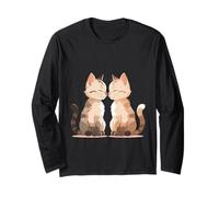 Illustrazione Due Gatti Uno di Fronte all’Altro Maglia a Manica
