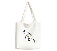 Illustrazione Fiore Pianta Vernice Borsa Mestiere Poker Spade Lavabile Borsa, Multicolore, Taglia unica