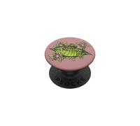 Illustrazione floreale del bruco monarca PopSockets PopGrip Adesivo
