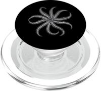 Illustrazione fossile di crinoide Paleozoico Paleontologia del giglio marino PopSockets PopGrip per MagSafe