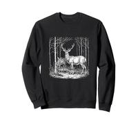 Illustrazione fotografica della natura della fauna selvatica del cervo nero Felpa
