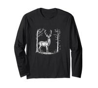 Illustrazione fotografica della natura della fauna selvatica del cervo nero Maglia a Manica