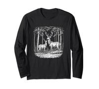 Illustrazione fotografica della natura della fauna selvatica del cervo nero Maglia a Manica