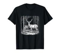 Illustrazione fotografica della natura della fauna selvatica del cervo nero Maglietta