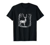 Illustrazione fotografica della natura della fauna selvatica del cervo nero Maglietta