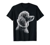 Illustrazione Grafica del Ritratto del Disegno del Cane Barboncino Maglietta