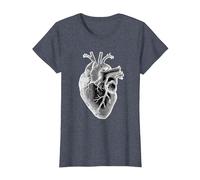 Illustrazione Grafica dell'Annata di Anatomia del Cuore Maglietta, Donna, Pervinca, XXL