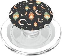 Illustrazione islamica del cielo notturno della luna crescente della lanterna del Ramadan PopSockets PopGrip per MagSafe