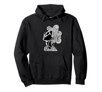 Illustrazione Minimalista della Donna, Donna di Disegno alla Linea di Moda Felpa con Cappuccio