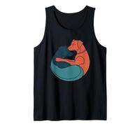 Illustrazione Minimalista Due Cani Che Si Abbracciano Canotta