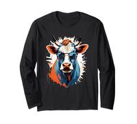 Illustrazione Mucca con Occhiali Splash Art Maglia a Manica