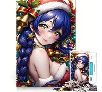 Illustrazione natalizia di una ragazza anime,puzzle da 1000 pezzi per adolescenti,gioco di memoria,incastro perfetto,nessun pezzo si stacca,gioco per allenare,ideale da portare in viaggio,regalo