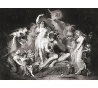 Illustrazione per l'opera teatrale di William Shakespeare A Midsummer Night s Dream Act IV Scene I. Da un'incisione del XVIII secolo di John Simon dopo un'opera di Henry Fuseli. Stampa poster di Ken
