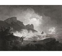 Illustrazione per l'opera teatrale di William Shakespeare A Winter s Tale Act III Scene III. Da un'incisione del XVIII secolo di Samuel Middiman dopo un'opera di Joseph Wright. Stampa poster di Ken