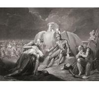 Illustrazione per l'opera teatrale di William Shakespeare Enrico VI Parte 3 Atto II Scena V. Da un'incisione del XVIII secolo di John Ogborne dopo un'opera di Josiah Boydell. Stampa poster di Ken
