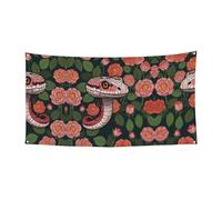 Illustrazione rosa serpente Stampa Banner Hanging Flag - 70x35 pollici - Festa di Natale Raccolta Banner - 180x90 cm