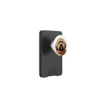 Illustrazione rossa del cane di Lhasa Apso PopSockets PopWallet per MagSafe