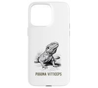 Illustrazione scientifica del drago barbuto di Pogona Vitticeps Custodia per iPhone 15 Pro Max