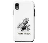 Illustrazione scientifica del drago barbuto di Pogona Vitticeps Custodia per iPhone XR