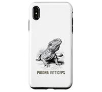 Illustrazione scientifica del drago barbuto di Pogona Vitticeps Custodia per iPhone XS Max
