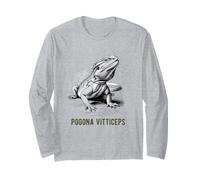 Illustrazione scientifica del Drago Barbuto di Pogona Vitticeps Maglia a Manica