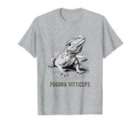 Illustrazione scientifica del Drago Barbuto di Pogona Vitticeps Maglietta