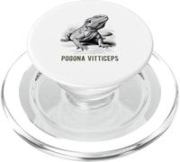 Illustrazione scientifica del drago barbuto di Pogona Vitticeps PopSockets PopGrip per MagSafe