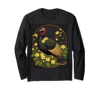 Illustrazione Selvaggia di Fiori di Tacchino e Gelsomino Maglia a Manica