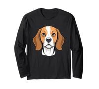 Illustrazione Testa di Beagle in Stile Cartoon Maglia a Manica