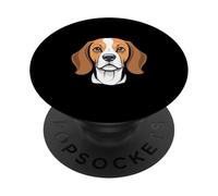 Illustrazione Testa Di Beagle In Stile Cartoon PopSockets PopGrip Adesivo