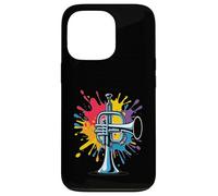 Illustrazione Tromba Cartoon con Colori Splash Custodia per iPhone 13 Pro