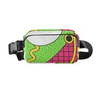 Illustrazione verde brillante borsa a tracolla alla moda marsupio per uomo donna impermeabile borsa a tracolla con tracolla regolabile per viaggi, shopping, corsa, Illustrazione Verde brillante,