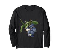 Illustrazione vettoriale botanica pomologica della bacca dei mirtilli Maglia a Manica