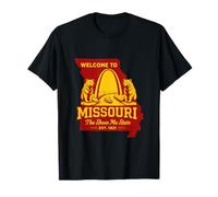 Illustrazione Vintage dell'Orso e dell'Arco del Missouri Maglietta