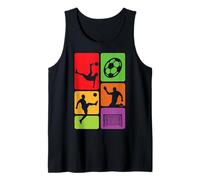 Illustrazione Vintage Giocatori di Calcio Palla e Scopo Canotta