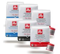 Illy 108 Capsule Iperespresso Caffè Espresso misto Forte/Classico/Decaffeinato