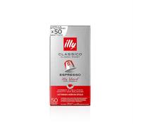 50 CAPSULE IN ALLUMINIO ILLY MISCELA CLASSICO COMPATIBILI CON NESPRESSO