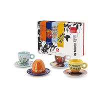 illy ART COLELCTION 25787 Tazze Biennale 2026, 4 Tazzine da Cappuccino Numerate e Firmate Maher, Werewere, Petersen e Rahman
