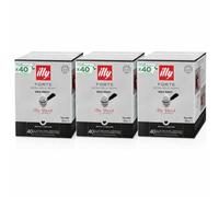 Illy Caffè 120 Cialde ESE, 100% Arabica, Tostatura Forte, 3 Confezioni da 40 Cialde